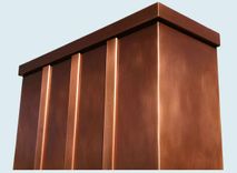 Copper Range Hood With Stack & Copper Straps 4 small
