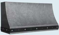 Zinc Range Hood With Blackened Steel Strap 1 small