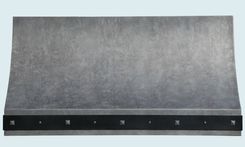 Zinc Range Hood With Blackened Steel Strap 2 small