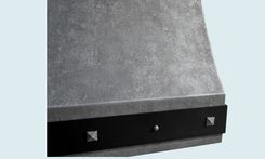 Zinc Range Hood With Blackened Steel Strap 5 small