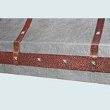 Zinc Range Hood With Hammered Copper Straps 6 small