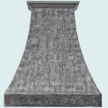Zinc Range Hood With Crown & Hammering 2 small