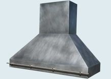 Zinc Range Hood With Stainless Pot Rail 3 small