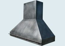 Zinc Range Hood With Stainless Pot Rail 4 small