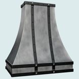 Zinc Range Hood With Black Steel Straps 1 small
