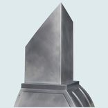 Zinc Range Hood With Angled Stack & Zinc Straps 4 small