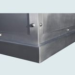 Zinc Range Hood With Angled Stack & Zinc Straps 5 small