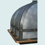 Zinc Range Hood With Continuous Pot Rail 5 small