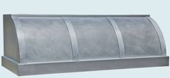 Zinc Range Hood With Natural Finish & Zinc Straps 1 small