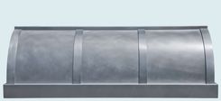 Zinc Range Hood With Natural Finish & Zinc Straps 2 small