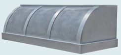 Zinc Range Hood With Natural Finish & Zinc Straps 3 small