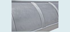 Zinc Range Hood With Natural Finish & Zinc Straps 4 small