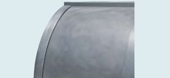 Zinc Range Hood With Natural Finish & Zinc Straps 5 small