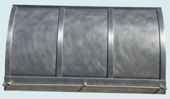 Zinc Range Hood With Zinc Straps & Stainless Pot Rail 2 small