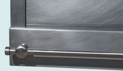 Zinc Range Hood With Zinc Straps & Stainless Pot Rail 4 small