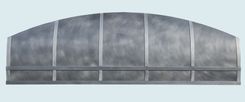 Zinc Range Hood With Arched Top & Zinc Straps 2 small