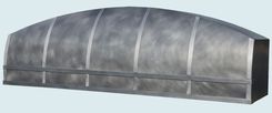Zinc Range Hood With Arched Top & Zinc Straps 3 small