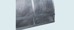 Zinc Range Hood With Arched Top & Zinc Straps 4 small