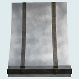 Zinc Range Hood With Hammered Steel Straps 2 small