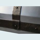 Zinc Range Hood With Hammered Steel Straps 5 small