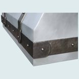Zinc Range Hood With Hammered Steel Straps 6 small