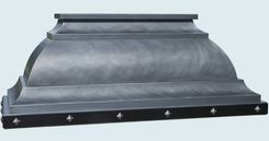 Zinc Range Hood With Black Straps & Zinc Clavos 1 small