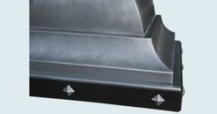 Zinc Range Hood With Black Straps & Zinc Clavos 6 small