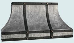Zinc Range Hood With Black Straps & Fasteners 1 small
