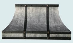 Zinc Range Hood With Black Straps & Fasteners 2 small