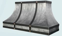 Zinc Range Hood With Black Straps & Fasteners 3 small