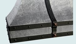 Zinc Range Hood With Black Straps & Fasteners 4 small