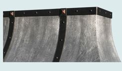 Zinc Range Hood With Black Straps & Fasteners 5 small