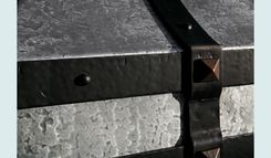 Zinc Range Hood With Black Straps & Fasteners 6 small