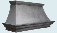 Zinc Range Hood With Outswept Crown & French Band 1 small