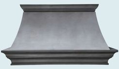 Zinc Range Hood With Outswept Crown & French Band 2 small