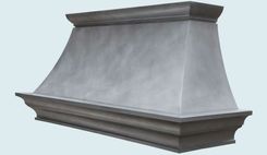 Zinc Range Hood With Outswept Crown & French Band 3 small