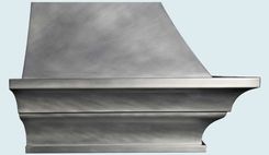 Zinc Range Hood With Outswept Crown & French Band 4 small