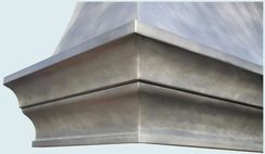 Zinc Range Hood With Outswept Crown & French Band 5 small