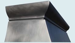 Zinc Range Hood With Outswept Crown & French Band 6 small