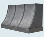 Zinc Range Hood With Light Patina & Darker Straps 1 small