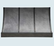 Zinc Range Hood With Light Patina & Darker Straps 2 small