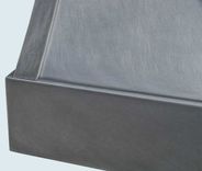 Zinc Range Hood With Light Patina & Darker Straps 5 small