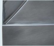 Zinc Range Hood With Light Patina & Darker Straps 6 small
