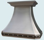Stainless Range Hood With Steel Strap & Zinc Clavos 1 small
