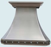 Stainless Range Hood With Steel Strap & Zinc Clavos 2 small
