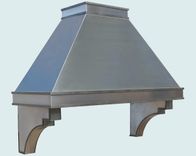 Stainless Range Hood With Corbels & Steel Straps 1 small