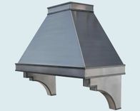 Stainless Range Hood With Corbels & Steel Straps 3 small