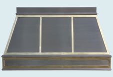 Stainless Range Hood With Brass Straps 1 small