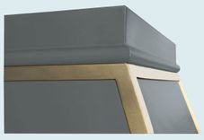 Stainless Range Hood With Brass Straps 5 small