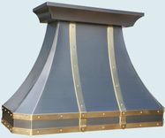 Stainless Range Hood Brass Straps & Rivets 1 small